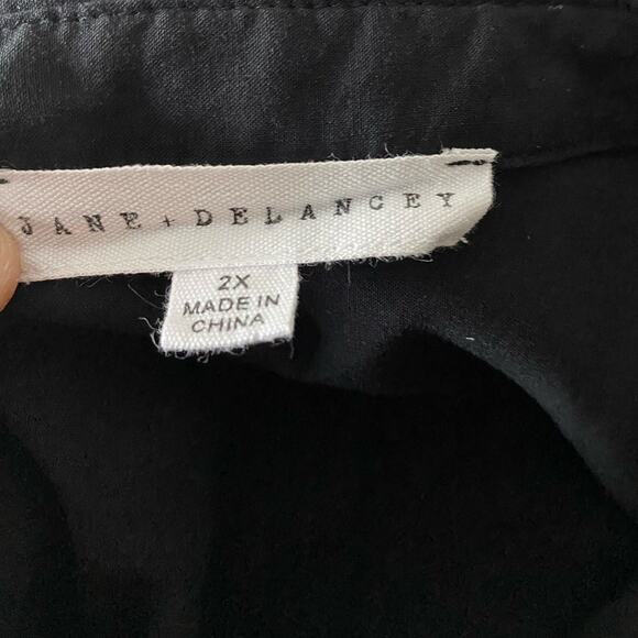 Jane Delancey Women's Black long sleeve button up plus size 2X - Picture 2 of 6
